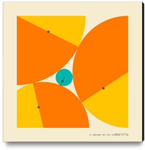 DESCARTES' THEOREM 2 Canvas Print by Jazzberry Blue