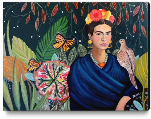 Frida et sa Nature Vivante Canvas Print by Sylvie Demers