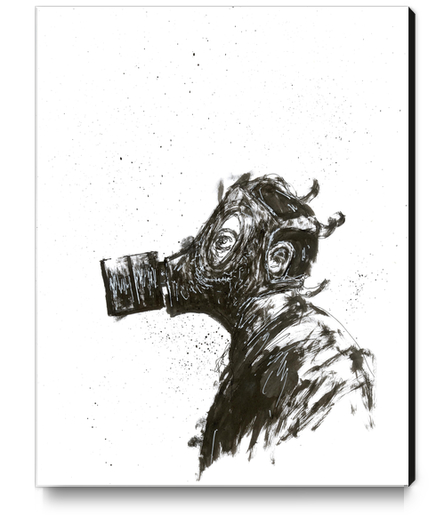 Gas Mask Canvas Print by Aaron Morgan