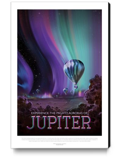 Experience the Mighty Auroras of Jupiter - NASA JPL Space Travel Poster Canvas Print by Space Travel