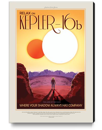 Relax on Kepler-16b - Where Your Shadow Always Has Company - NASA JPL Space Travel Poster Canvas Print by Space Travel