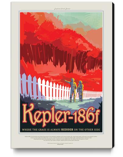 Kepler-186f - Where the Grass is Always Redder on the Other Side - NASA JPL Space Travel Poster Canvas Print by Space Travel