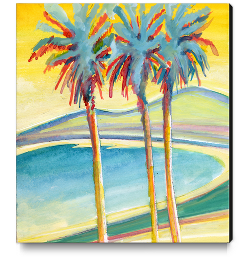 Palm Tree on the French Riviera Canvas Print by Georgio Fabrello