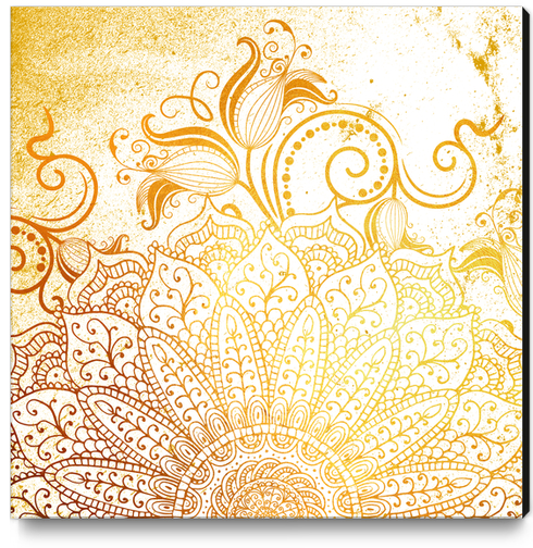 Mandala - Golden Brush Canvas Print by aleibanez