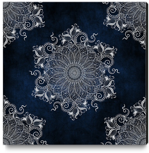 Mandala - Multiple Artic Canvas Print by aleibanez