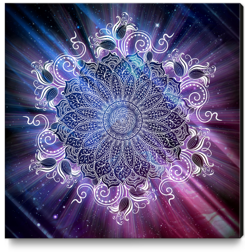 Mandala - Universe Canvas Print by aleibanez