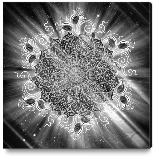 Mandala - Dark Universe Canvas Print by aleibanez