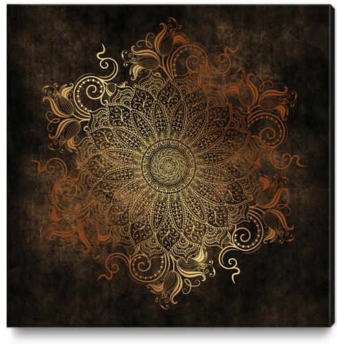 Mandala - Copper Canvas Print by aleibanez