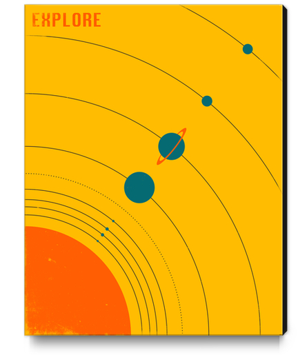 SOLAR SYSTEM - YELLOW Canvas Print by Jazzberry Blue