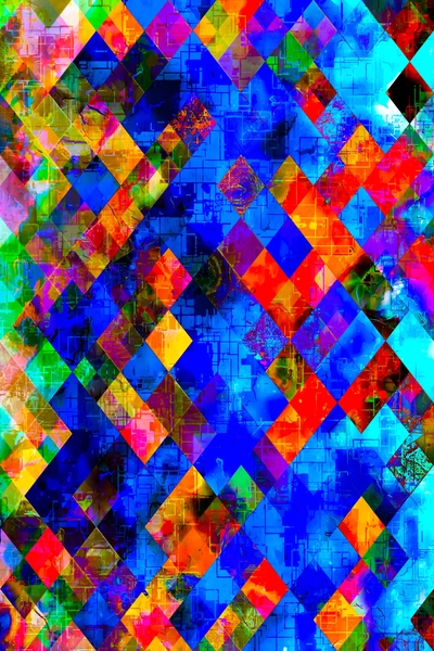 geometric pixel square pattern abstract background in blue red by Timmy333