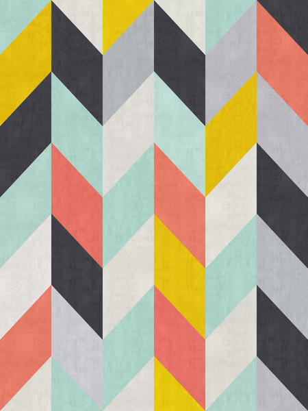 Geometric and colorful chevron I by Vitor Costa