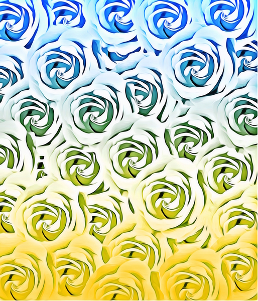 rose pattern texture abstract background in blue and yellow by Timmy333