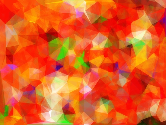 geometric triangle pattern abstract background in red orange green by Timmy333