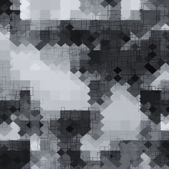 geometric square pixel pattern abstract background in black and white by Timmy333