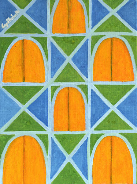 Lighted Arched Windows Pattern  by Heidi Capitaine