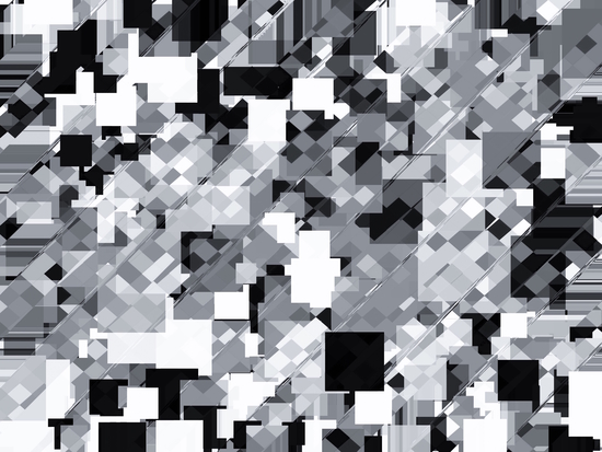 geometric square pixel pattern abstract in black and white by Timmy333