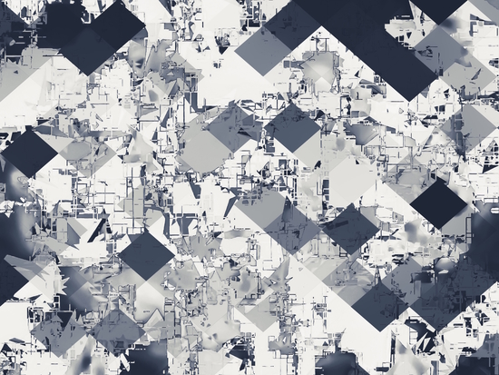 geometric square pixel pattern abstract in black and white  by Timmy333