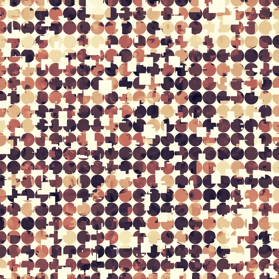 geometric square and circle pattern abstract in brown by Timmy333