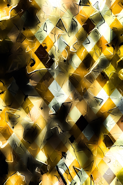 geometric pixel pattern abstract background in yellow and black by Timmy333