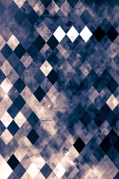 geometric square pixel pattern abstract background in black and white by Timmy333