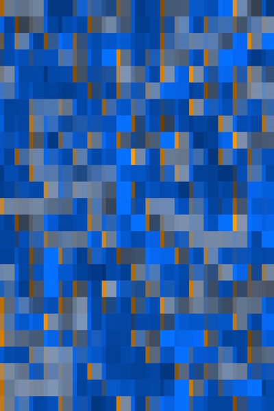 geometric pixel square pattern abstract background in blue yellow by Timmy333