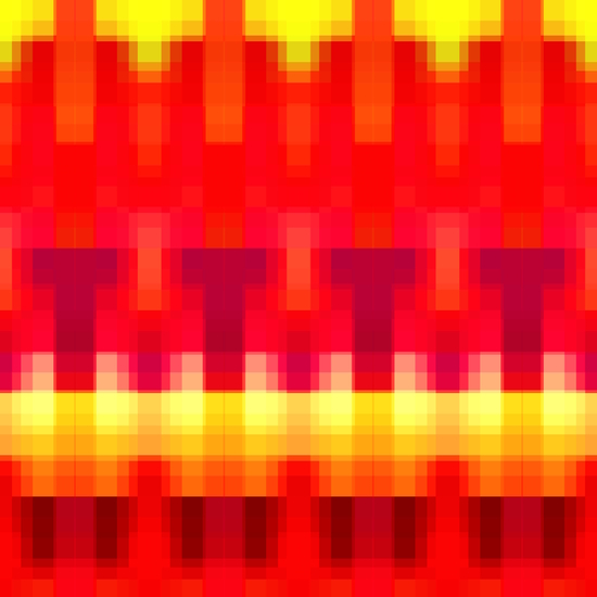 geometric symmetry art pixel square pattern abstract background in red yellow by Timmy333
