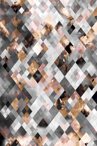 geometric square pixel pattern abstract art background in brown by Timmy333