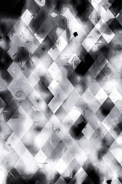 geometric square pixel pattern texture abstract art background in black and white by Timmy333