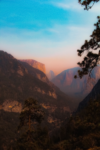 sunset view at Yosemite national park California USA by Timmy333