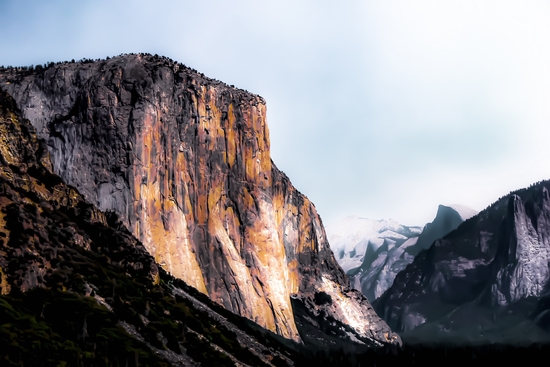 mountain view with blue sky at Yosemite national park, California, USA by Timmy333