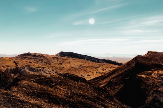 summer desert with blue sky at Red Rock Canyon state park, California, USA by Timmy333