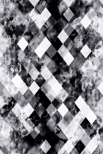 black and white geometric pixel square pattern abstract background by Timmy333