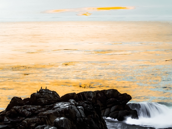 sunset sky with ocean view at Big Sur, highway 1, California, USA by Timmy333