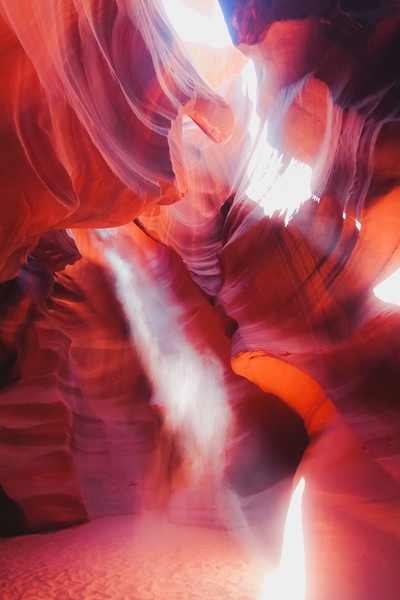 Sunlight in the sandstone cave at Antelope Canyon Arizona USA by Timmy333