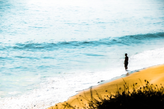 blue ocean waves and sandy beach at Point Mugu State Park, California, USA by Timmy333