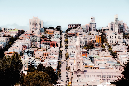 Road and building in the city at San Francisco California USA  by Timmy333