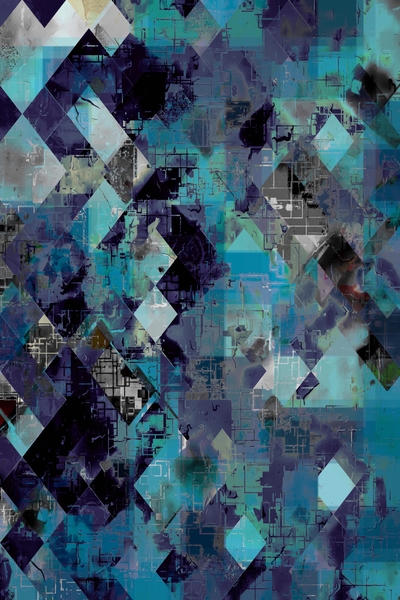 graphic design pixel geometric square pattern abstract background in blue by Timmy333