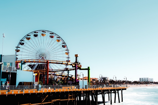 Ferris wheel at Santa Monica pier California USA  by Timmy333