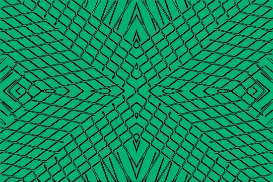 geometric symmetry line pattern abstract in green by Timmy333