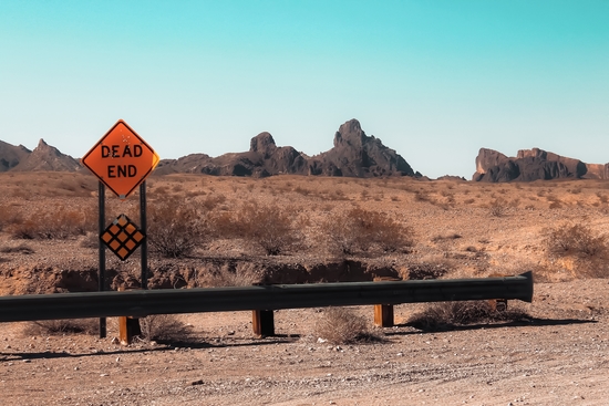 Summer road trip in the desert with mountains view in USA by Timmy333