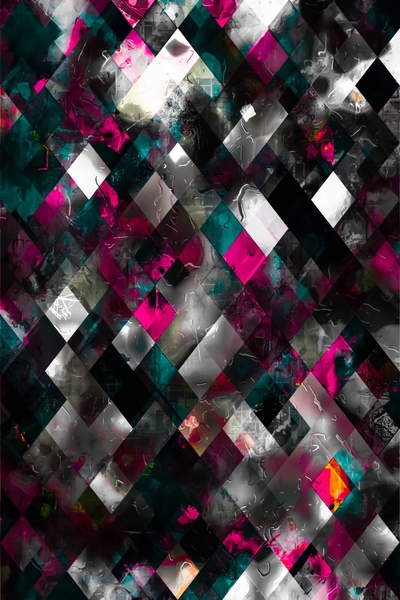 graphic design geometric pixel square pattern abstract background in pink blue black by Timmy333