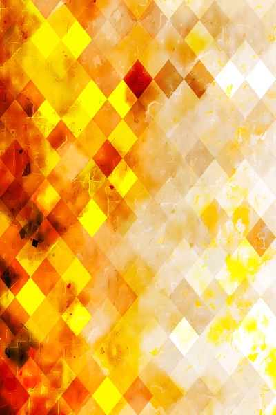 geometric pixel square pattern abstract background in brown yellow by Timmy333