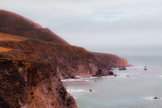 Mountain with ocean view at Bixby Creek Bridge, Big Sur, California, USA by Timmy333