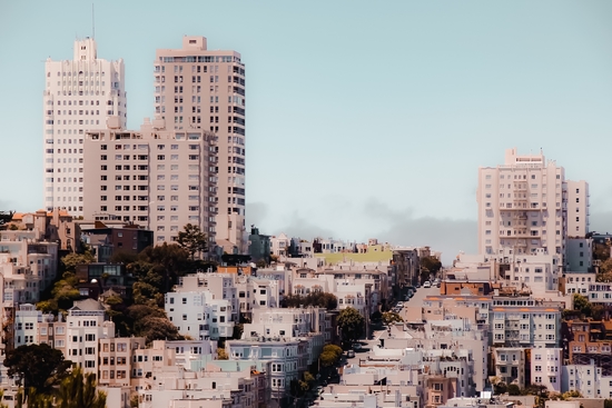 building with blue sky at San Francisco California USA by Timmy333