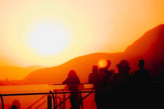 Summer sunset with mountain view at Los Angeles California USA by Timmy333