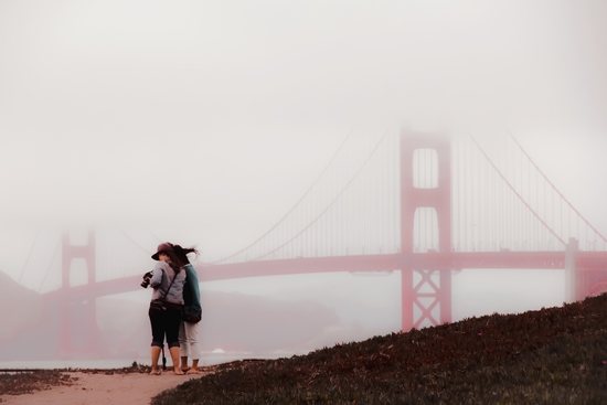 foggy day at Golden Gate bridge San Francisco USA by Timmy333