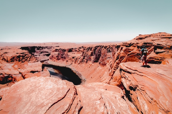 Summer scenery in the desert at Horseshoe Bend Arizona USA by Timmy333