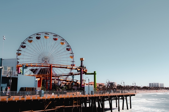 Ferris wheel at Santa Monica pier California USA by Timmy333