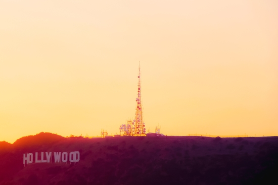 Summer sunset at Hollywood Sign Los Angeles California USA by Timmy333