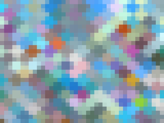 geometric square pixel pattern abstract in blue pink green by Timmy333